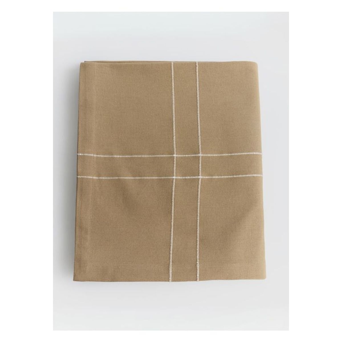 LOUNGE - Mantel Líneas Bordadas Woman Beige 180 x 300 cm LOUNGE