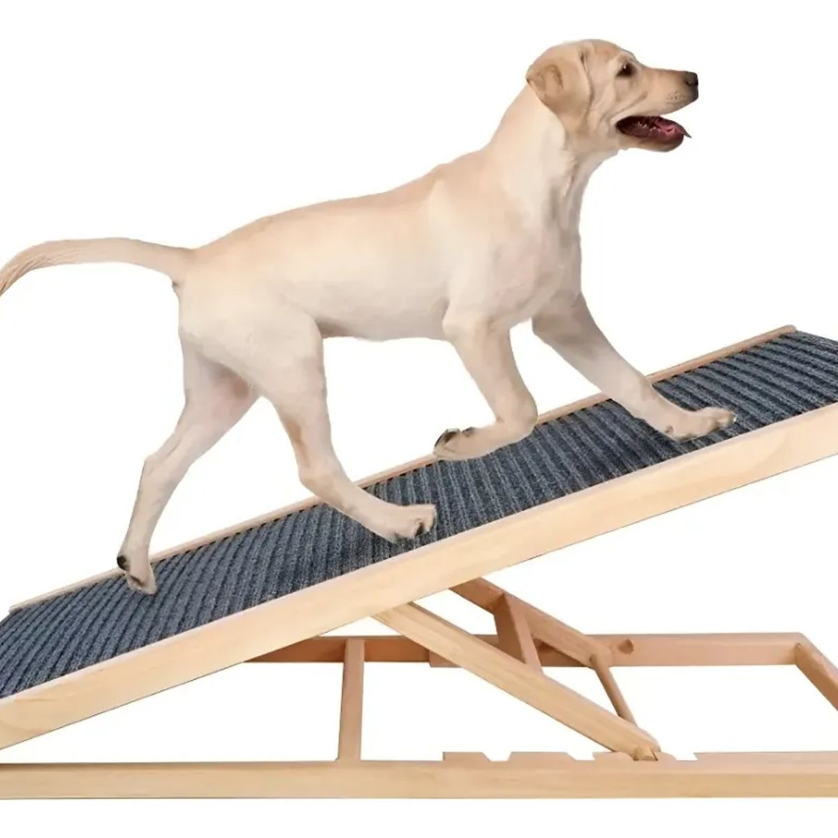 GENERICO - Rampa Plegable Grande Antideslizante Madera Mascotas Xxl 100cm