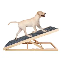 GENERICO - Rampa Plegable Grande Antideslizante Madera Mascotas Xxl 100cm