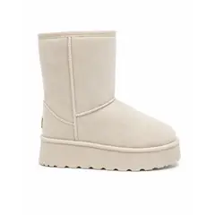 DINASTELLA - Bota para mujer afelpada beige Danicolle