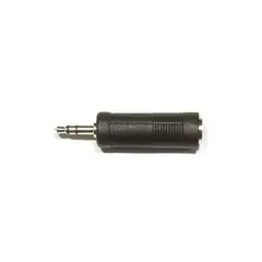 KIRLIN - Adaptador Hembra 6,3 mm a Plug 3,5 mm Stereo 2612X1PBK