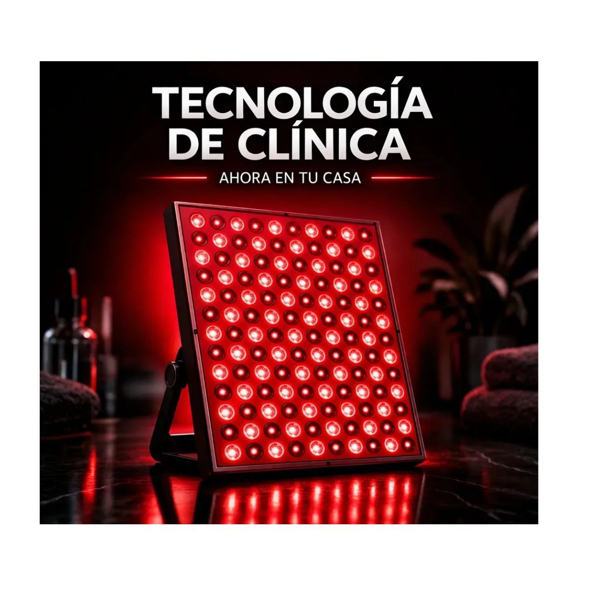 COMPUTECH - Lampara De Fototerapia Led Roja 670 Nanometros Panel Profesional De Fototerapia Led Roja - 144 Leds