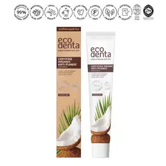 GENERICO - Pasta de Dientes Orgánica Ecodenta - Certificada Anti-Placa con Aceite de Coco 75ml