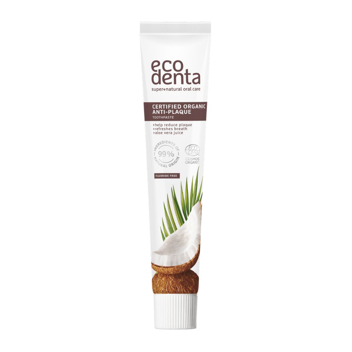 GENERICO - Pasta de Dientes Orgánica Ecodenta - Certificada Anti-Placa con Aceite de Coco 75ml