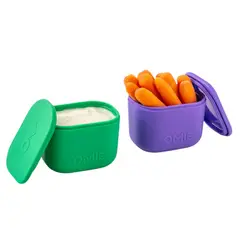 OMIELIFE - OmieBox UP Dip Containers - Set de Contenedores Herméticos para OmieBox UP® - PurpleGreen - Omie