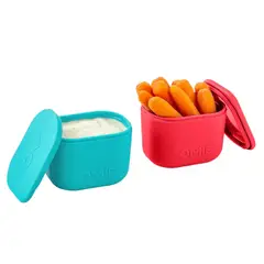OMIELIFE - OmieBox UP Dip Containers - Set de Contenedores Herméticos para OmieBox UP® - PinkTeal - Omie