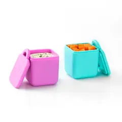 OMIELIFE - OmieDip - Set de Contenedores Herméticos para OmieBox® - PinkTeal - Omie
