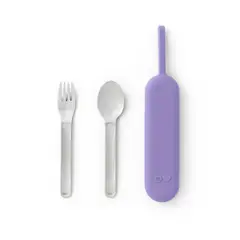 OMIELIFE - OmieBox UP Pod & Utensil - Set Porta Utensilios con Cubiertos para OmieBox UP® - Violet - Omie