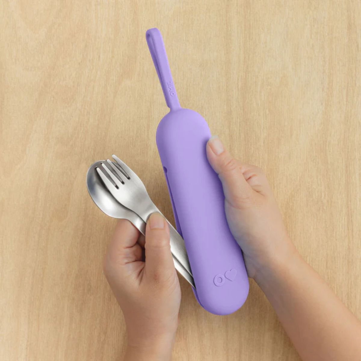 OMIELIFE - OmieBox UP Pod & Utensil - Set Porta Utensilios con Cubiertos para OmieBox UP® - Violet - Omie
