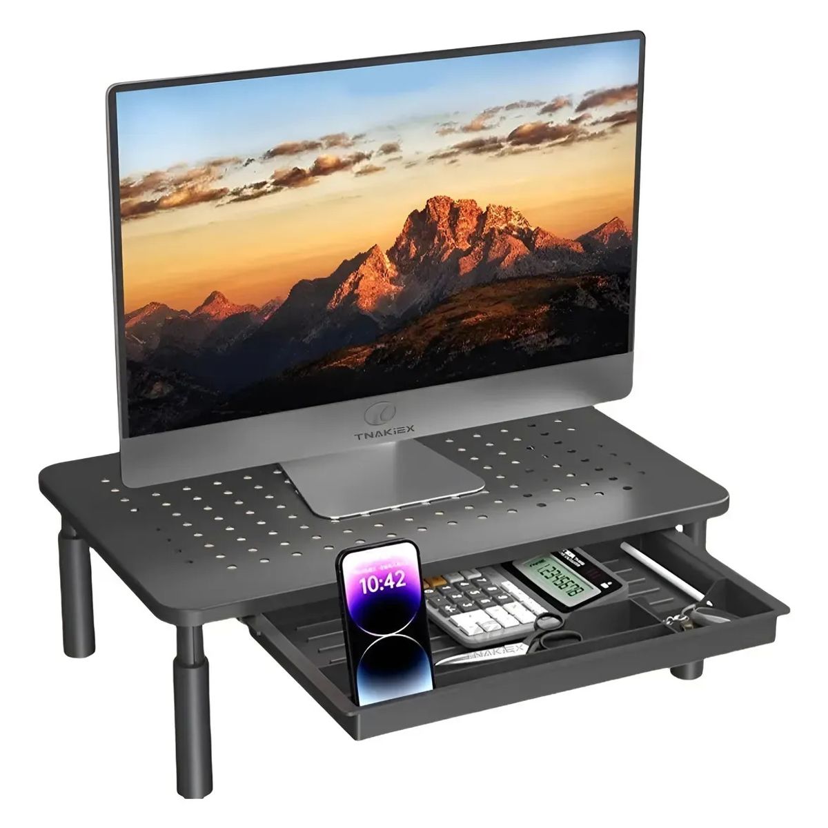 GENERICO - Soporte Monitor 3 Alturas Ajustable Portátil Para PC