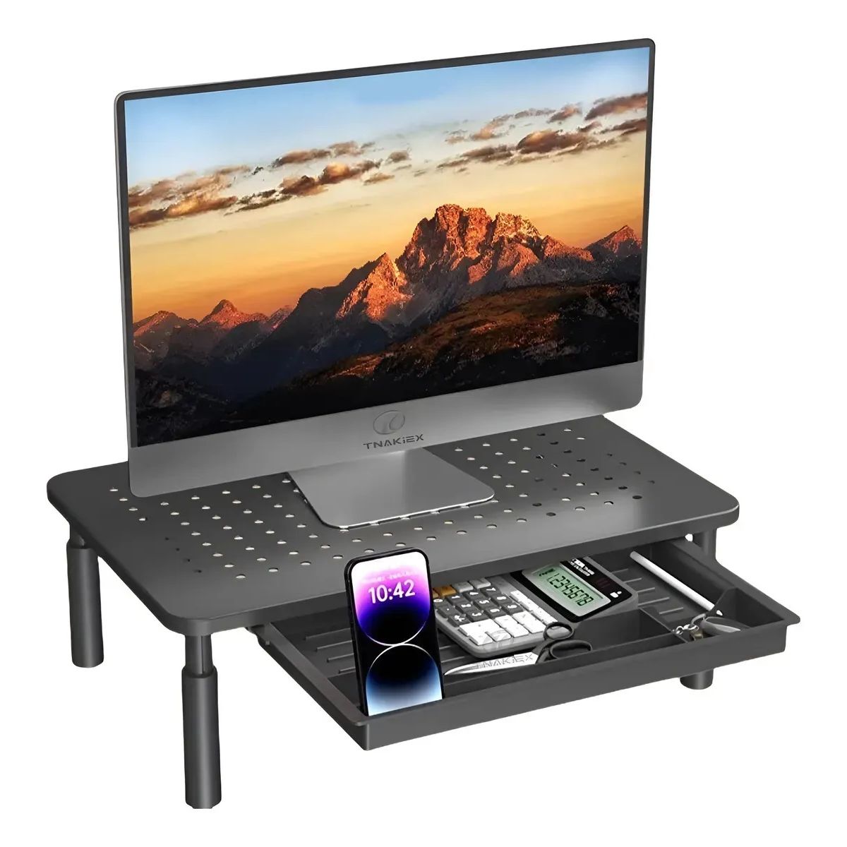 GENERICO - Soporte Monitor 3 Alturas Ajustable Portátil Para PC
