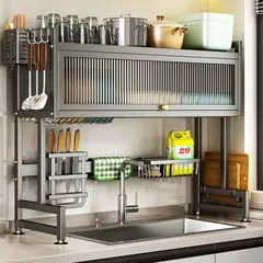 GENERICO - SECAPLATOS Y ORGANIZADOR CON PUERTA Y SOPORTE PARA ACCESORIOS