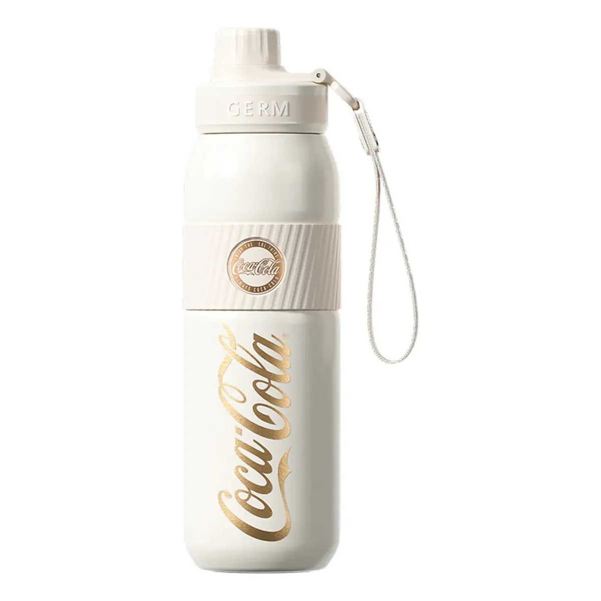COCA COLA - COCA COLA GERM Termo Energía Clásico Oficial 580ml Frío O Caliente Vaso Térmico Blanco