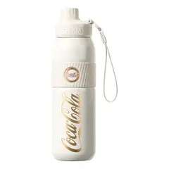COCA COLA - GERM Termo Energía Clásico Oficial 580ml Frío O Caliente Vaso Térmico Blanco