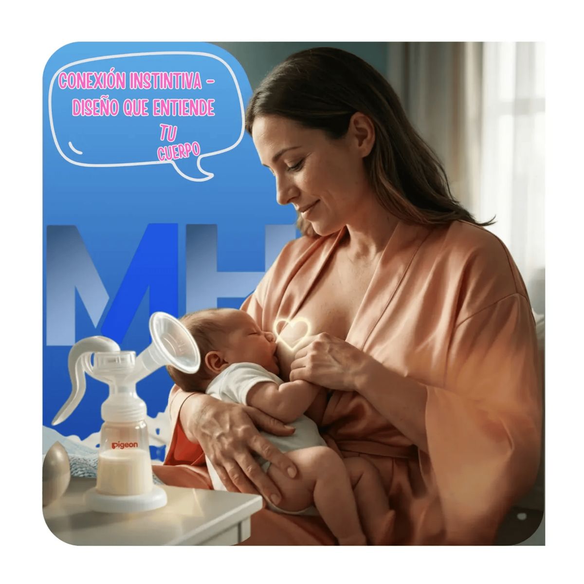 PIGEON - Extractor Saca Leche Manual Pigeon Boca Estandar Libre Bpa