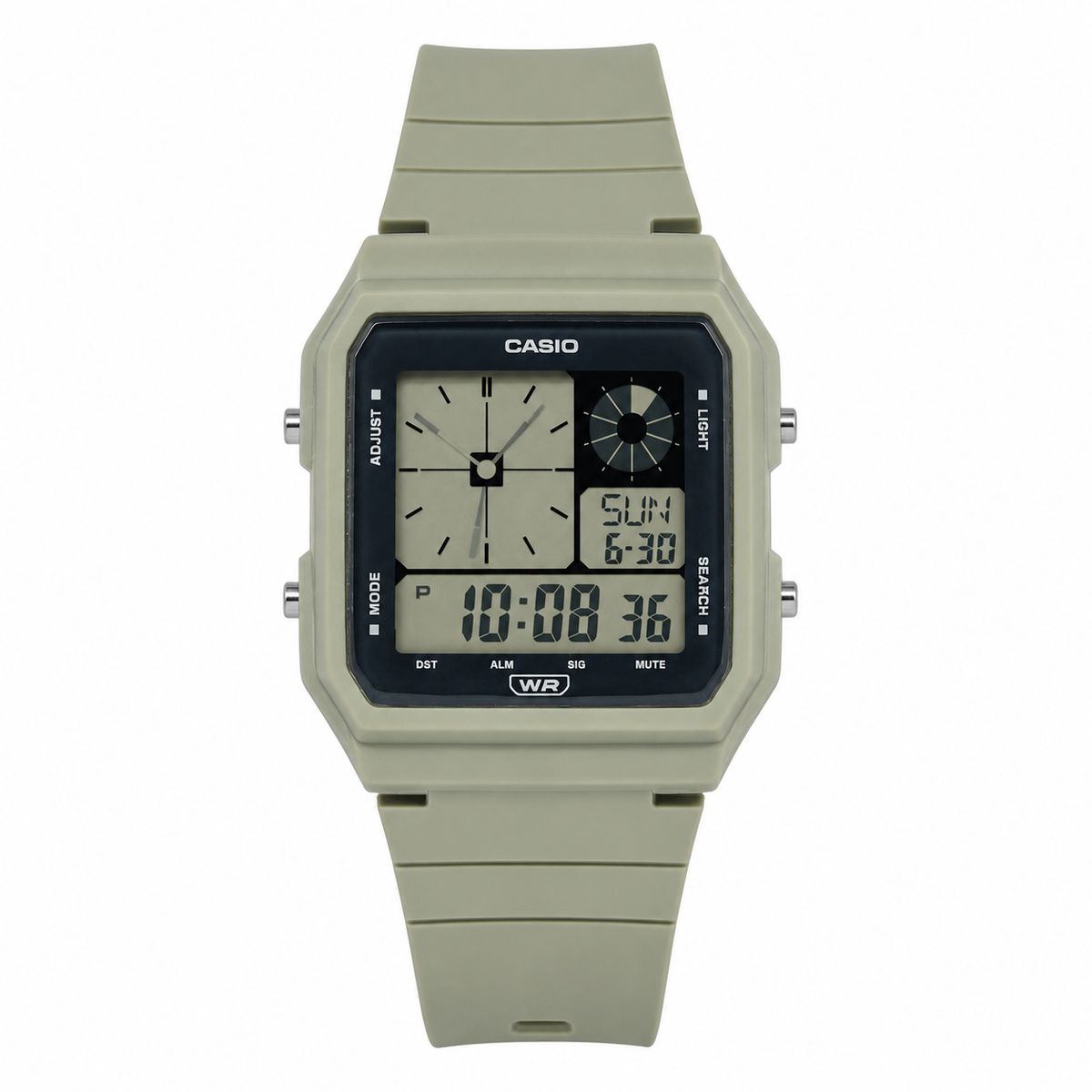 CASIO - Reloj Casio unisex LF-20W-3A verde olivo en resina