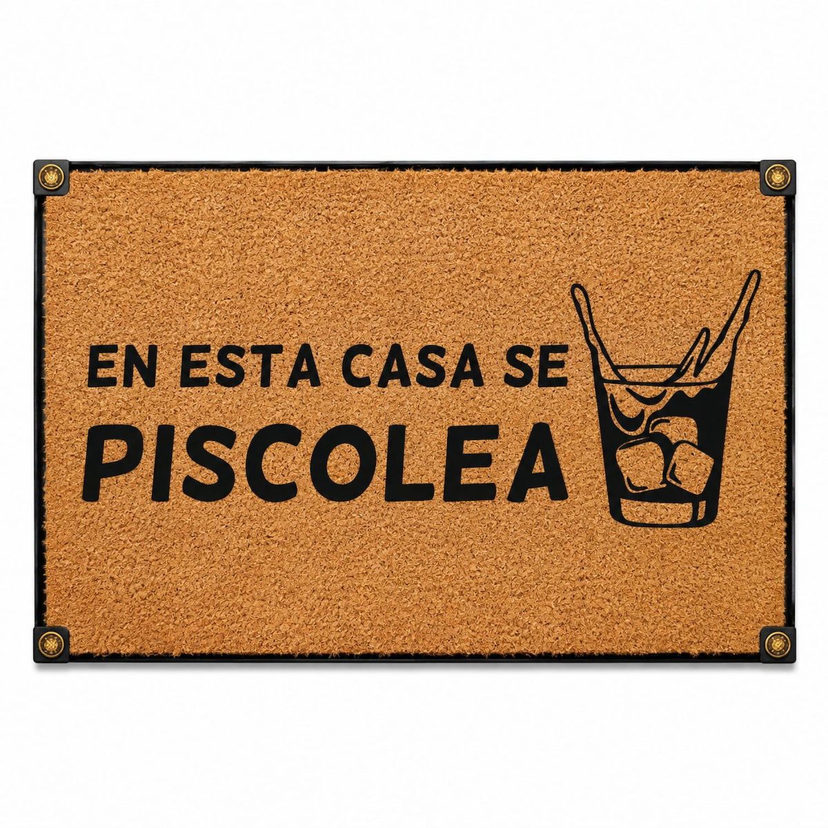 KOKOMAT - Choapino En esta casa se Piscolea Marco de Fierro 45x75cm
