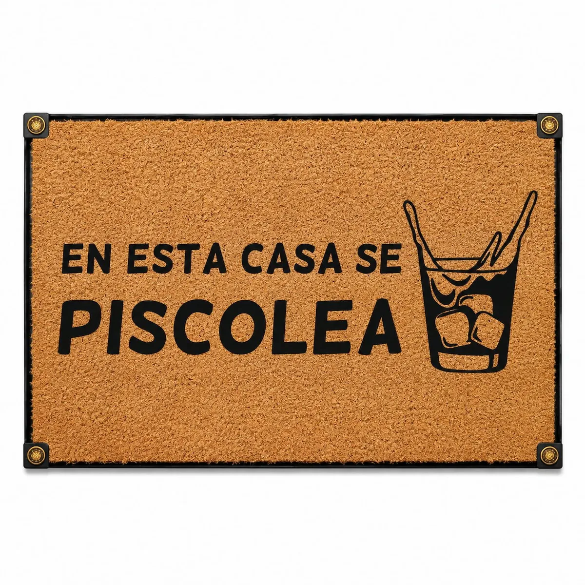 KOKOMAT - Choapino En esta casa se Piscolea Marco de Fierro 45x75cm