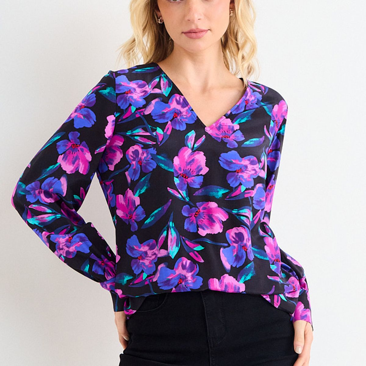 ASH - Blusa Estampada Mujer Negra Ash