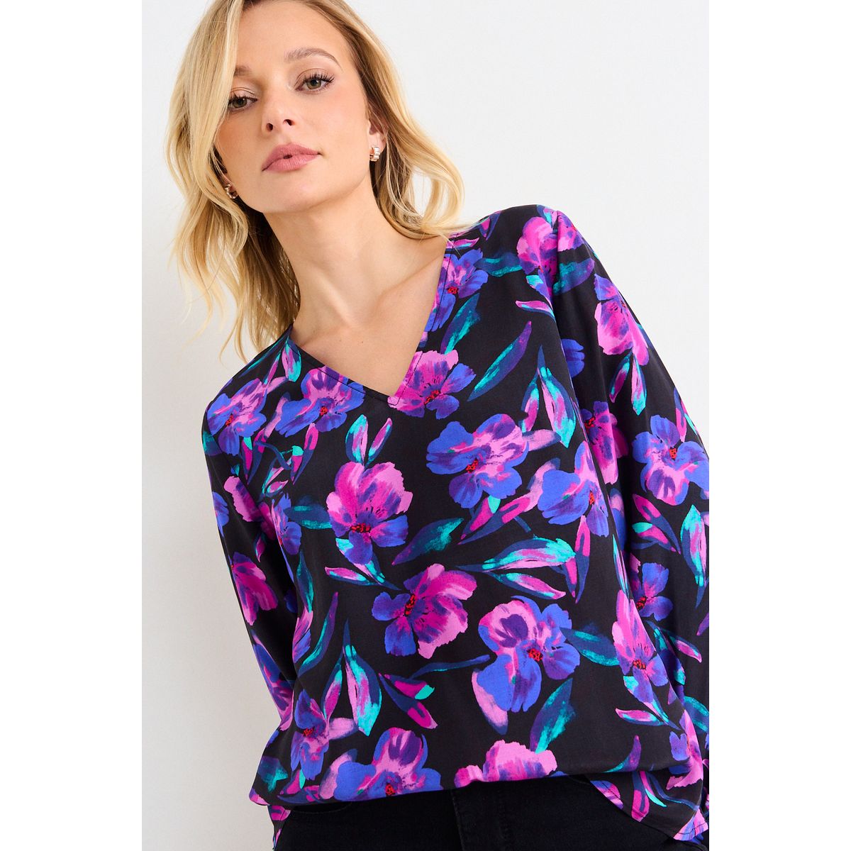 ASH - Blusa Estampada Mujer Negra Ash