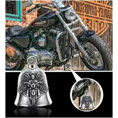 GENERICO - Amuleto diseño de Campana para Moto Biker Guardián Bell Regalo