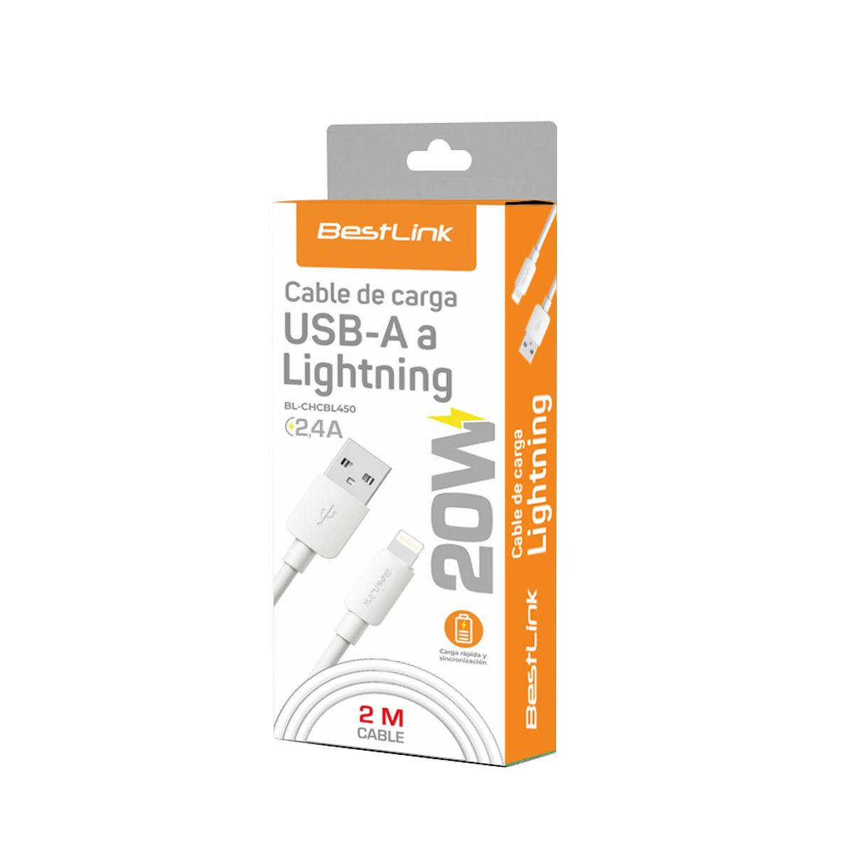 BESTLINK - Cable de carga USB-A Bestlink Lighting 2M
