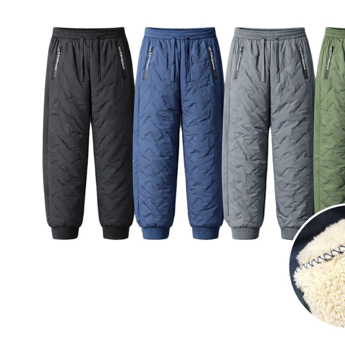 AGW - Pack 2 Pantalones Hombre Impermeable Con Chiporro Polar