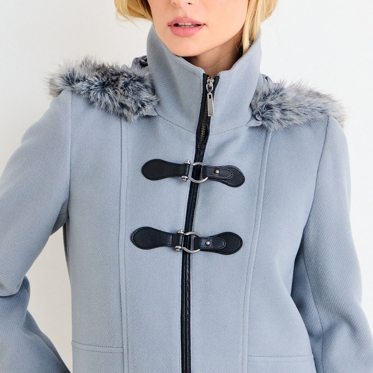 ASH - Abrigo Tipo Montgomery Mujer Gris Ash