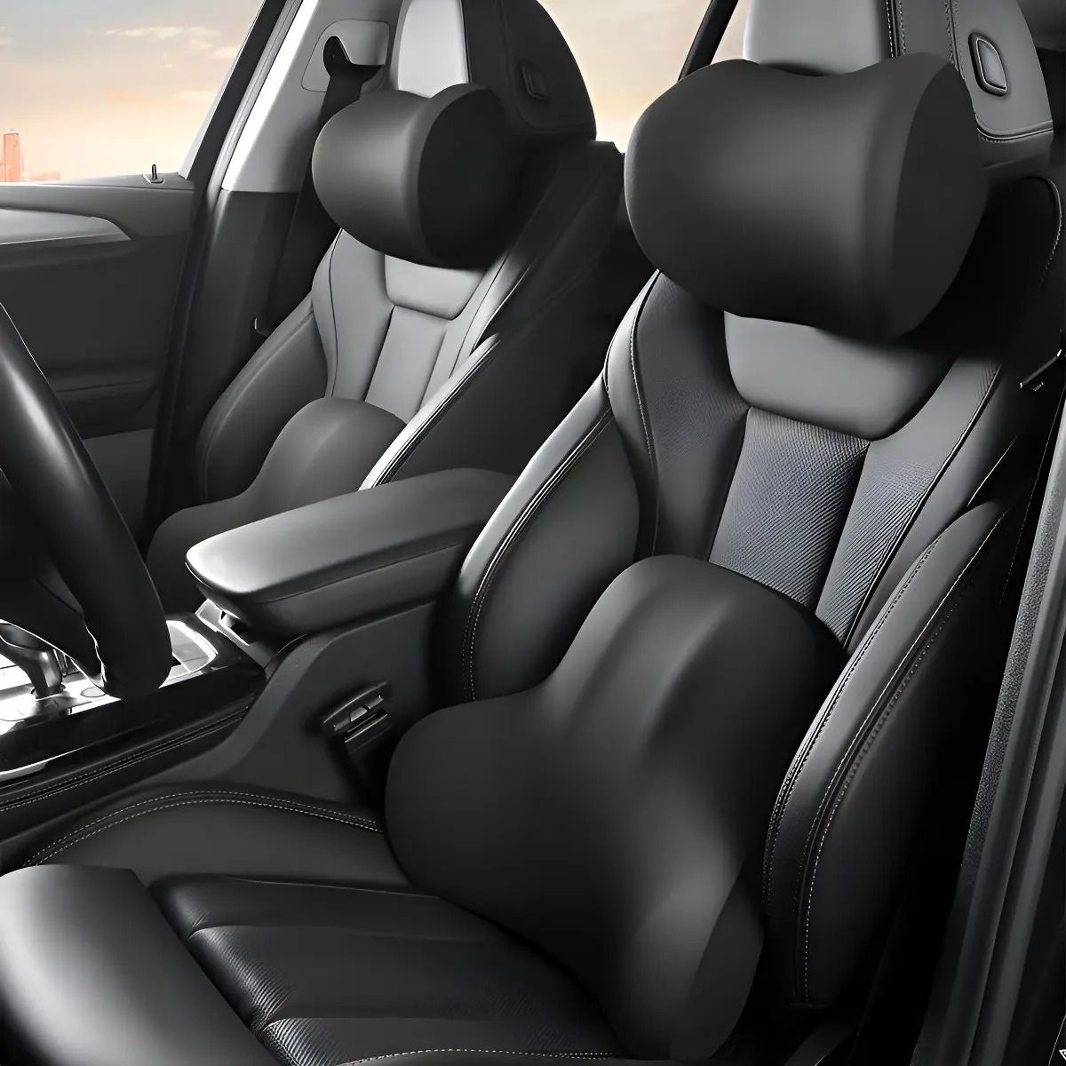 GENERICO - Kit Almohada De Coche Hombros Para Cuello Soporte