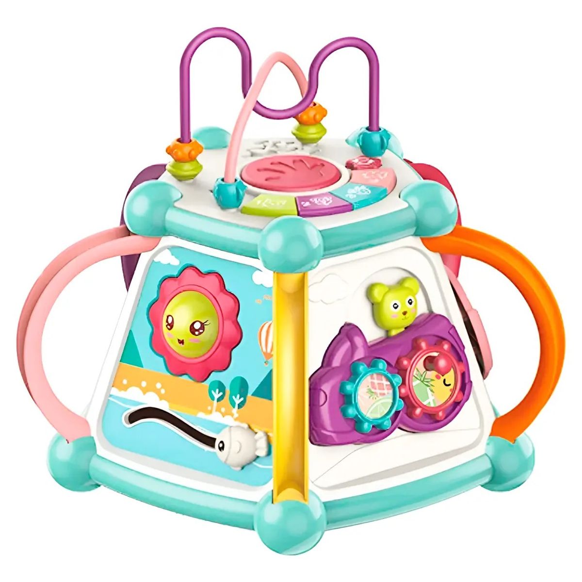 GENERICO - Juguete Sensorial Educativo 7 En 1 Cubo Didáctico Para Bebé