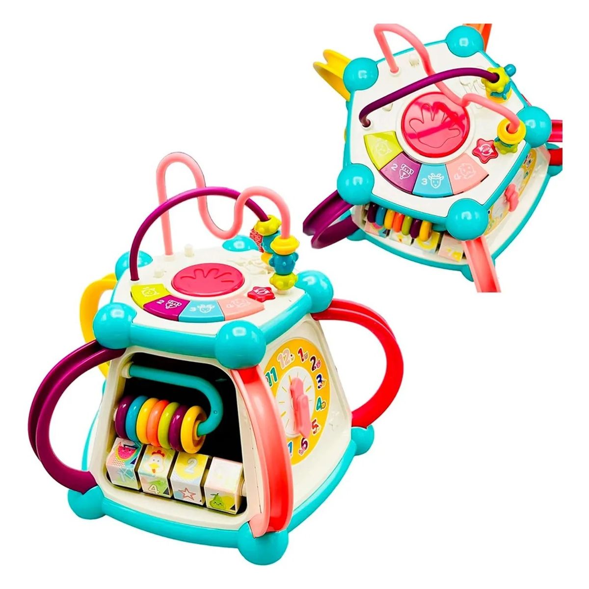 GENERICO - Juguete Sensorial Educativo 7 En 1 Cubo Didáctico Para Bebé