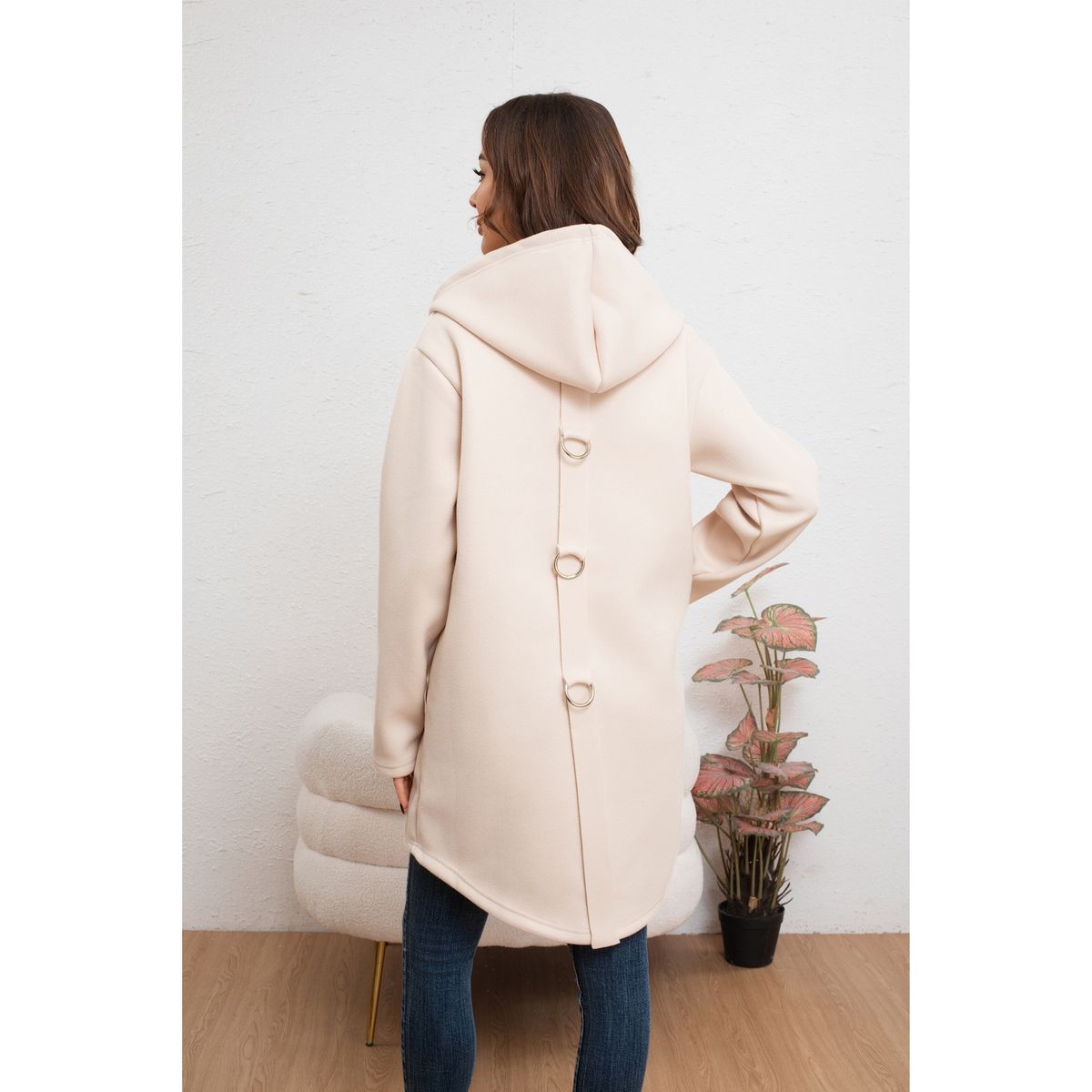 LIKE SHOP - Abrigo Largo Chaqueta Mujer Montgomery Otoño Invierno 7590