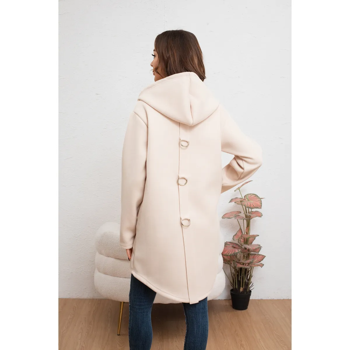 LIKE SHOP - Abrigo Largo Chaqueta Mujer Montgomery Otoño Invierno 7590