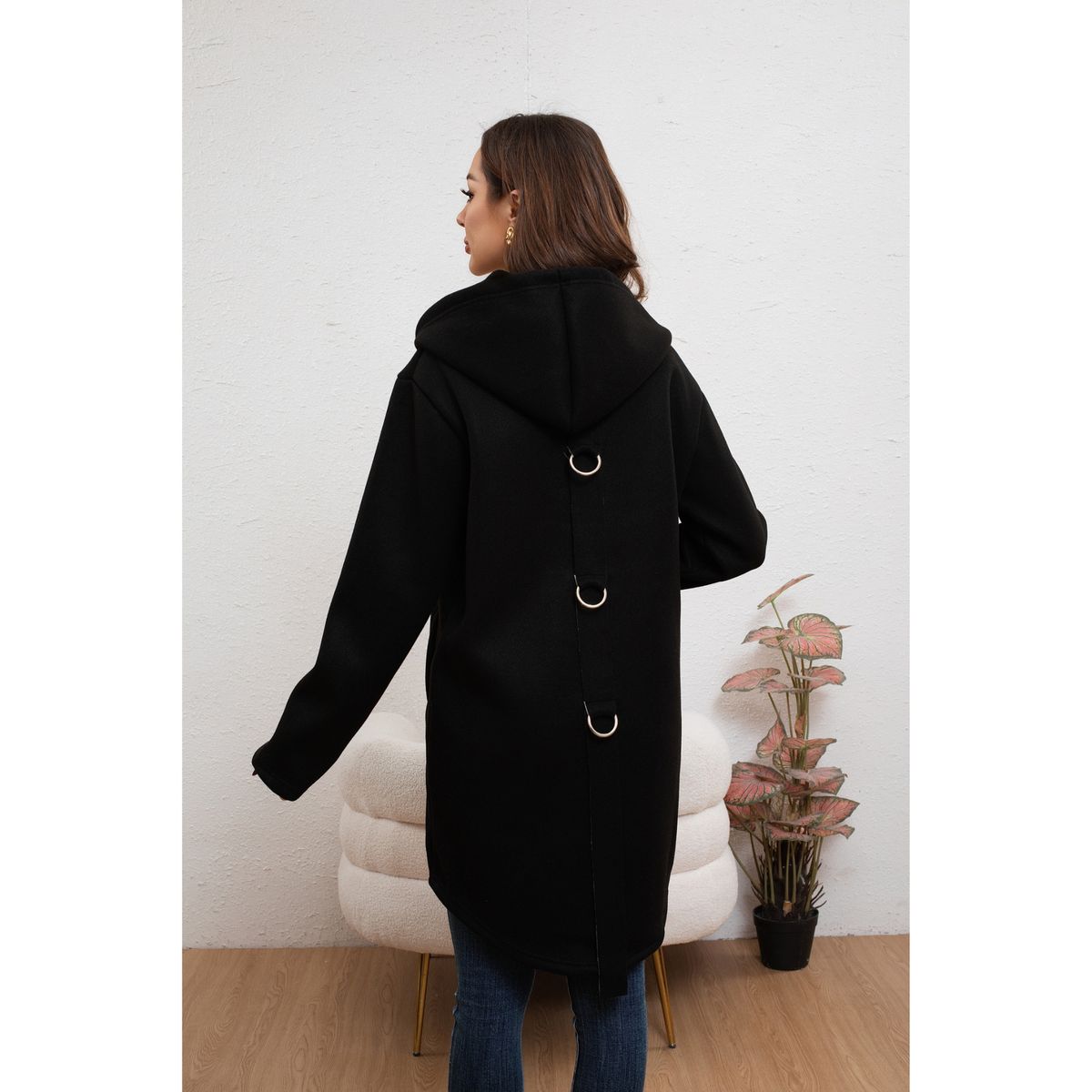 LIKE SHOP - Abrigo Largo Chaqueta Mujer Montgomery Otoño Invierno 7590