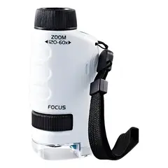 GENERICO - Microscopio Lupa Monocular 60x Con Led De Bolsillo