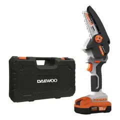 DAEWOO - Mini Motosierra Inalámbrica Bateria Dalmch20-1k Color NaranjaNegroGris