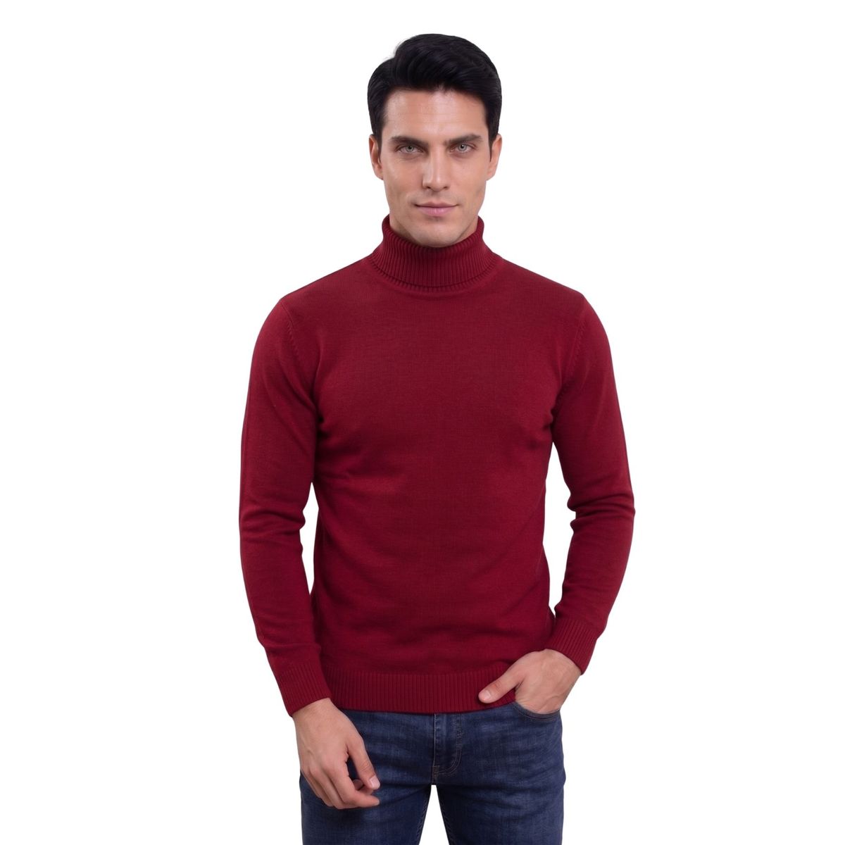 LOOK SHOP - Sweater Tejido Hombre Cuello Subido Beatle. 096