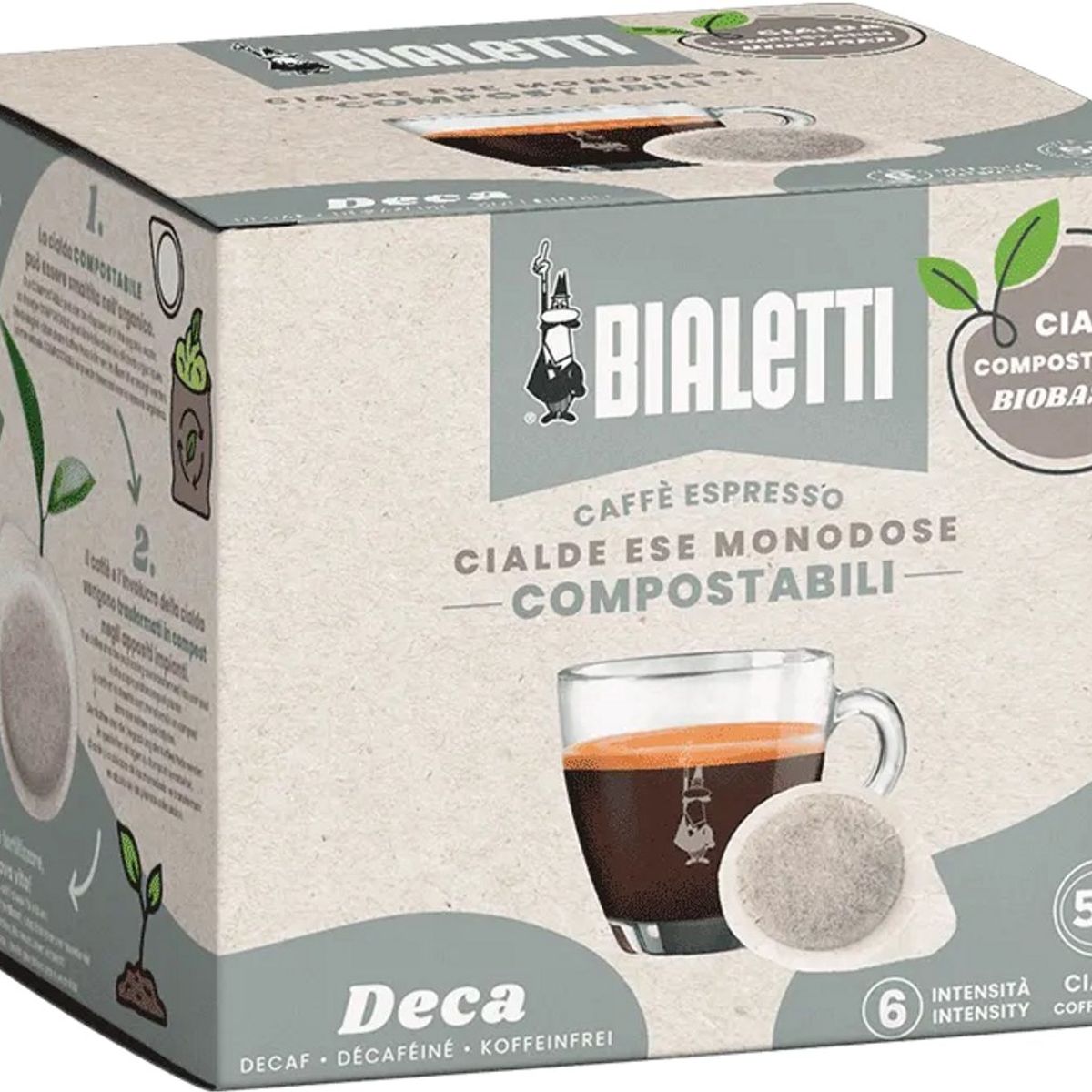 BIALETTI - Café ESE Pods Descafeinado Bialetti