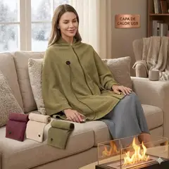 IRM - Manta Térmica USB para invierno tipo chal lavable de 3 niveles de calefacción