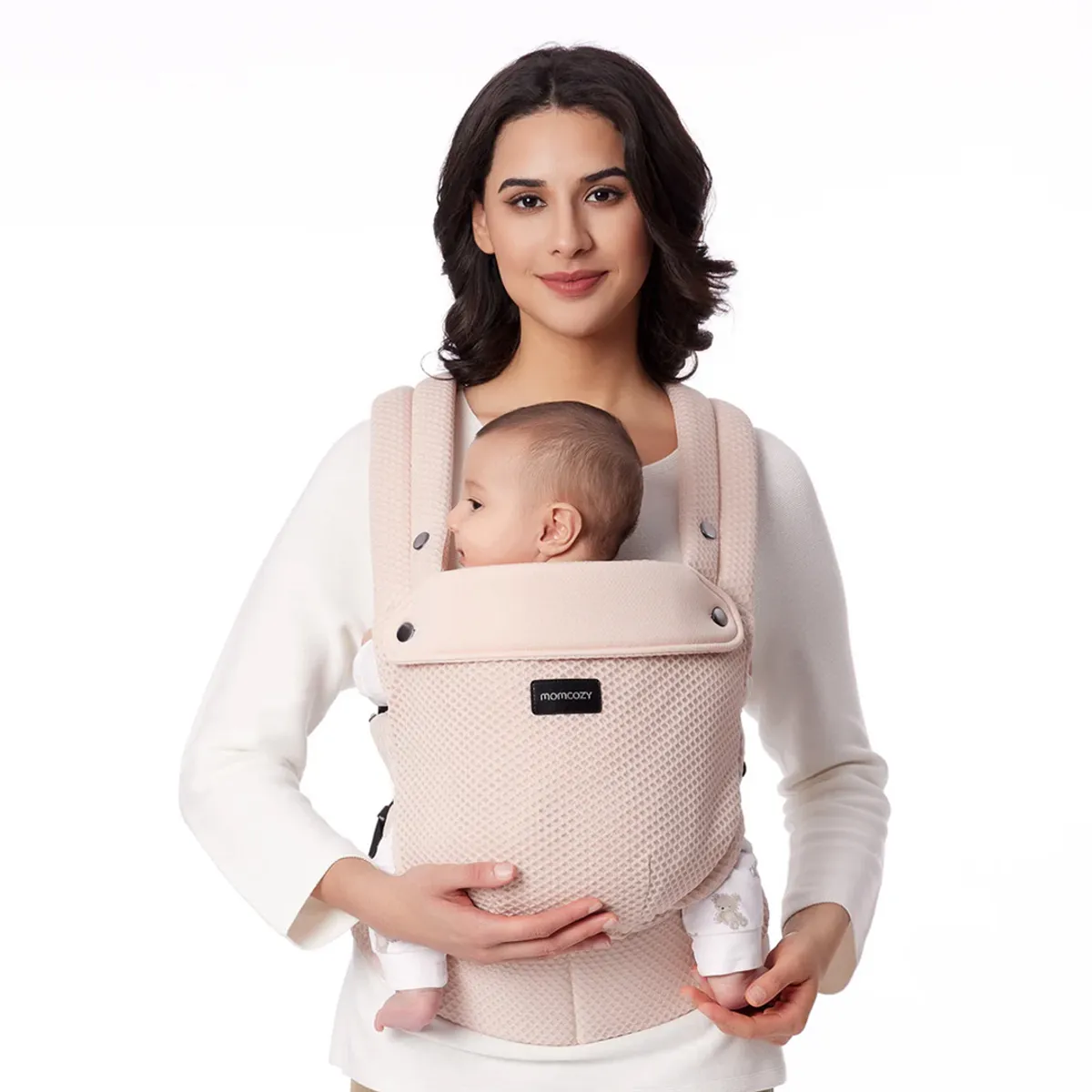 MOMCOZY - Portabebes Pure Hug Malla Rosa