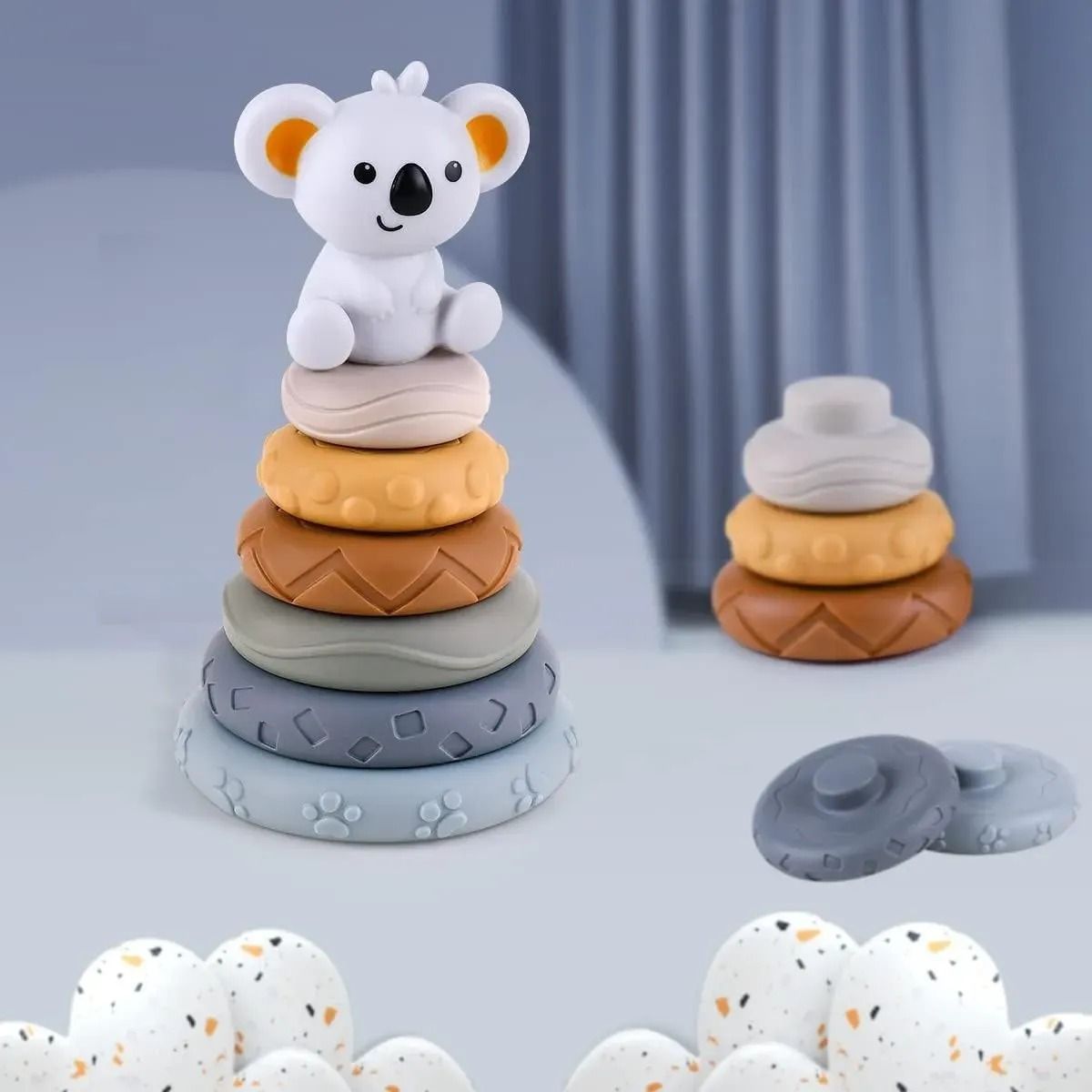 GENERICO - Juego Educativo - Torre Apilable Sensorial Koala Para Bebés