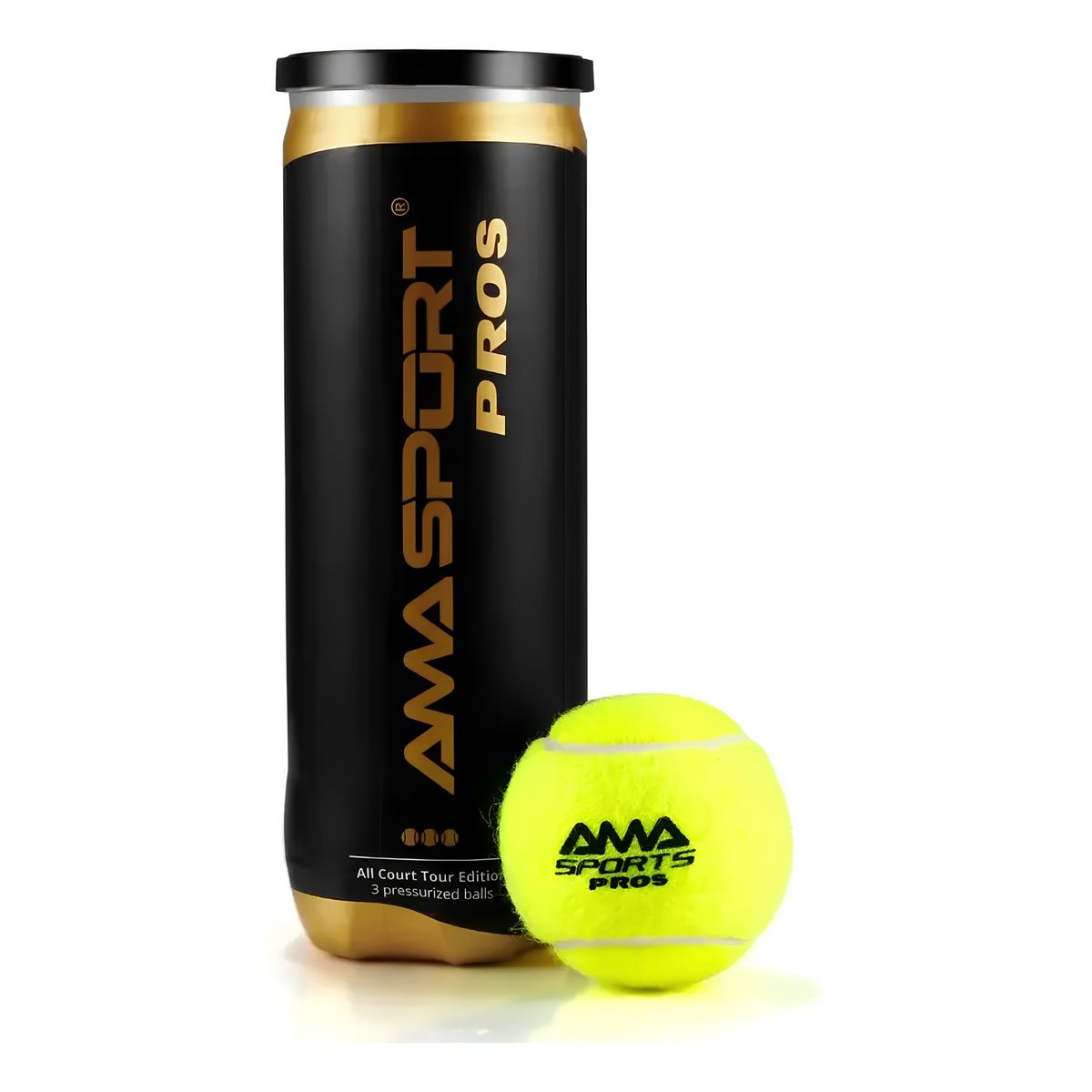 AMA - Tarro De Pelotas Padel Ama Pros 3 Un. ( Wpt & Ipf Approval )