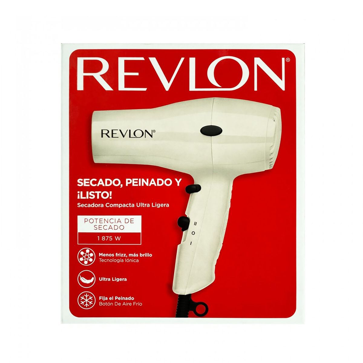 REVLON - REVLON SECADOR COMPACTO IONICO BLANCO RVDR5260WLA2
