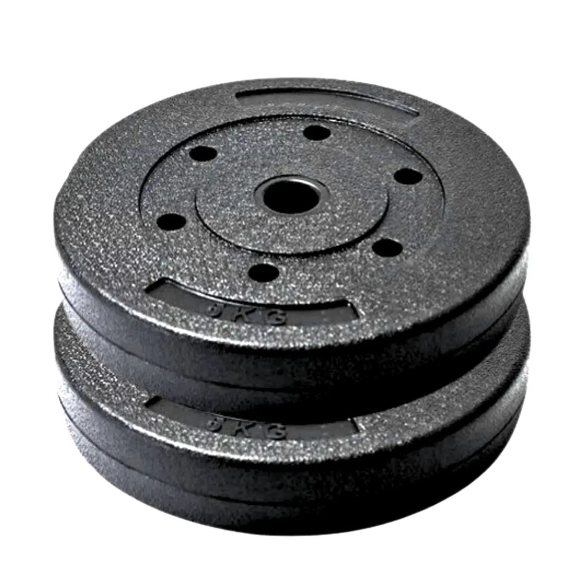 GENERICO - SET 2 DISCOS PVC PREOLÍMPICOS 10 KG C/U - TOTAL 20 KG
