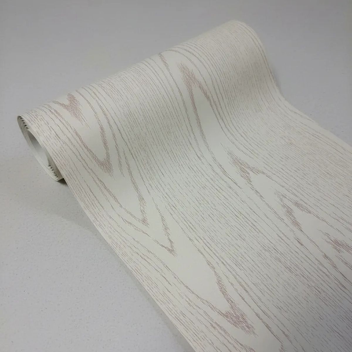 GENERICO - Papel Mural Autoadhesivo Madera Abedul Vetas Rosa Texturizado Pack 3 Rollos 18 m²