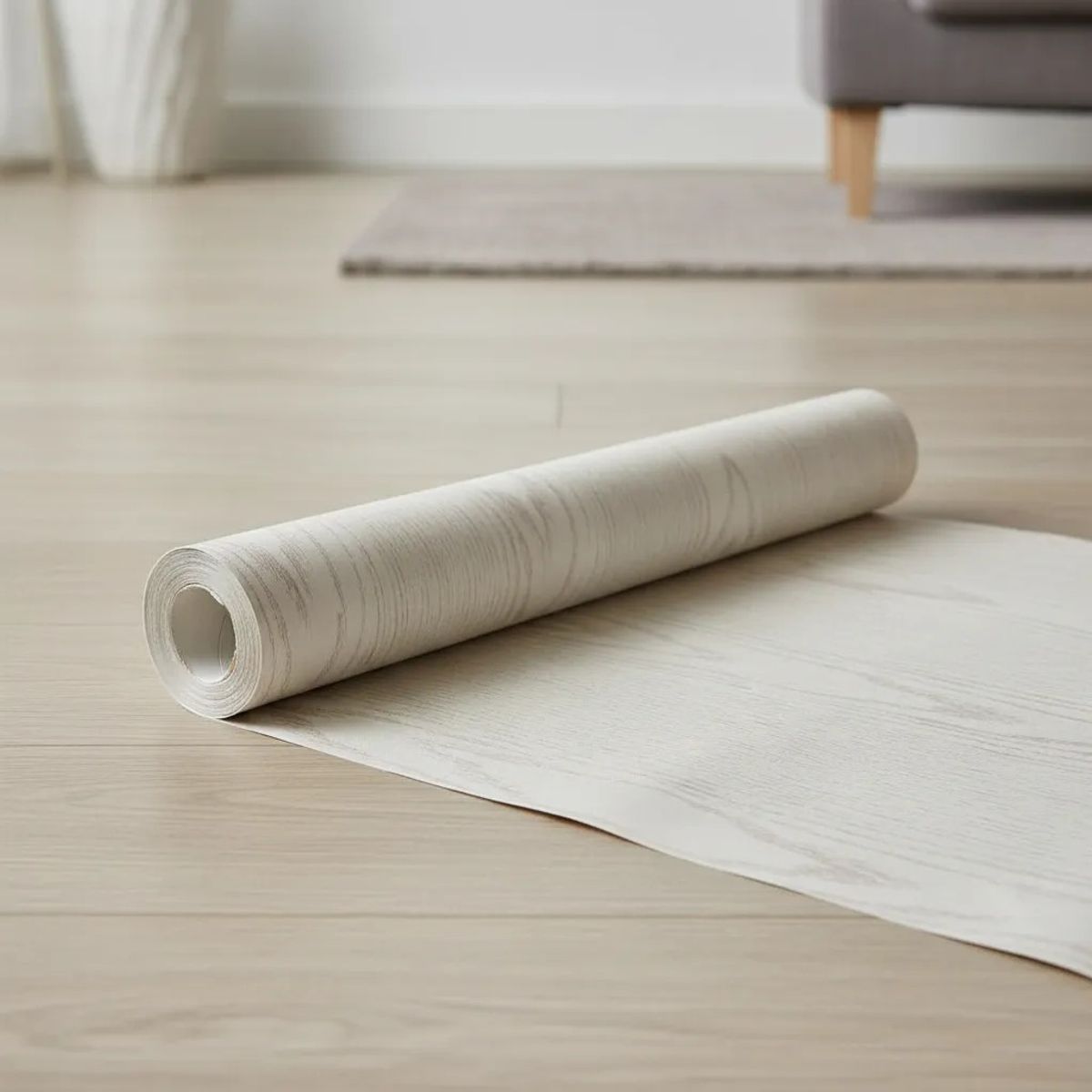 GENERICO - Papel Mural Autoadhesivo Madera Abedul Vetas Rosa Texturizado Pack 3 Rollos 18 m²