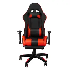 NIBIO - Silla Gamer Gc181 Reclinable 180° Apoya Pies y Brazos Roja