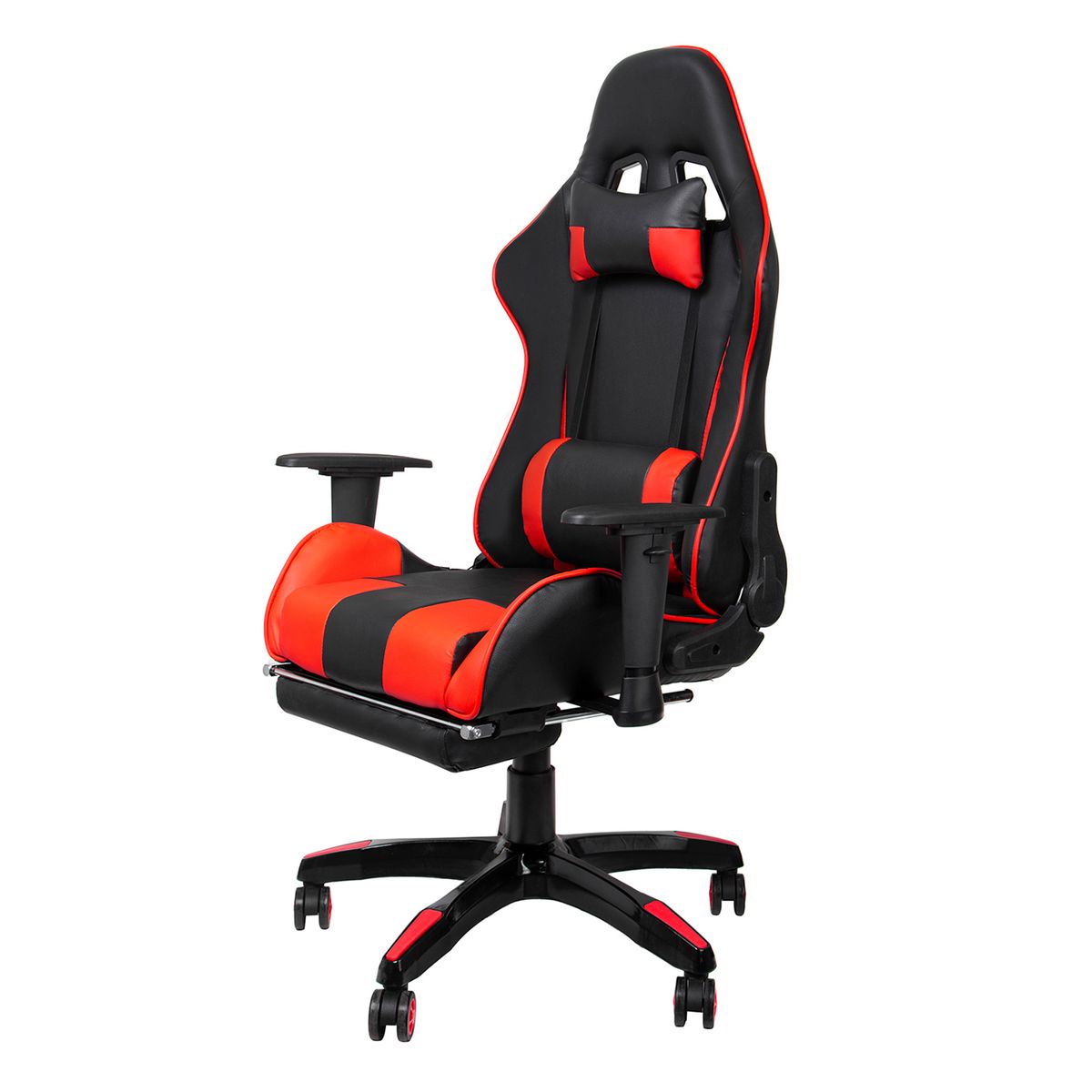 NIBIO - Silla Gamer Nibio Gc181 Reclinable 180° Apoya Pies y Brazos Roja