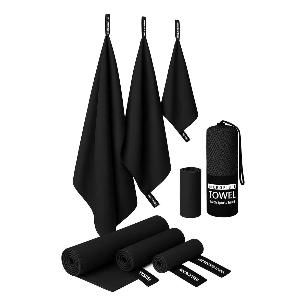 GENERICO - Pack X3 Toallas Microfibra Viaje Secado Rapido Marca Bathland Toalla De Baño Deportiva BELUG
