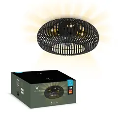 GENERICO - Ventilador De Techo Lámpara Smart Varin® - Bambú Negro Tuya®